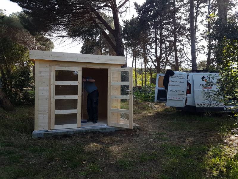 Mise en place d'un chalet bois en kit Toulon