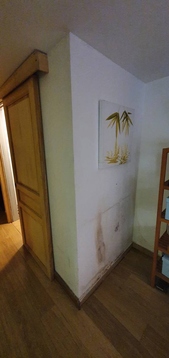 Infiltration d'eau dans un mur à Hyères