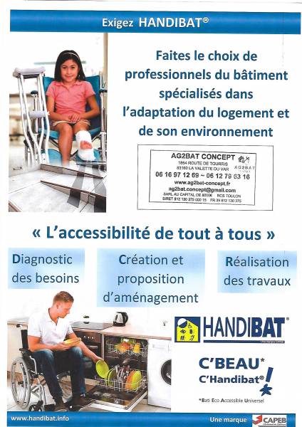 douche handicapée Handibat Toulon