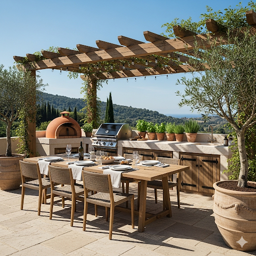 Créer une cuisine extérieure à Sanary